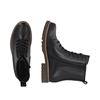 Remonte Laced Gum Sole Biker Boot - Black Leather